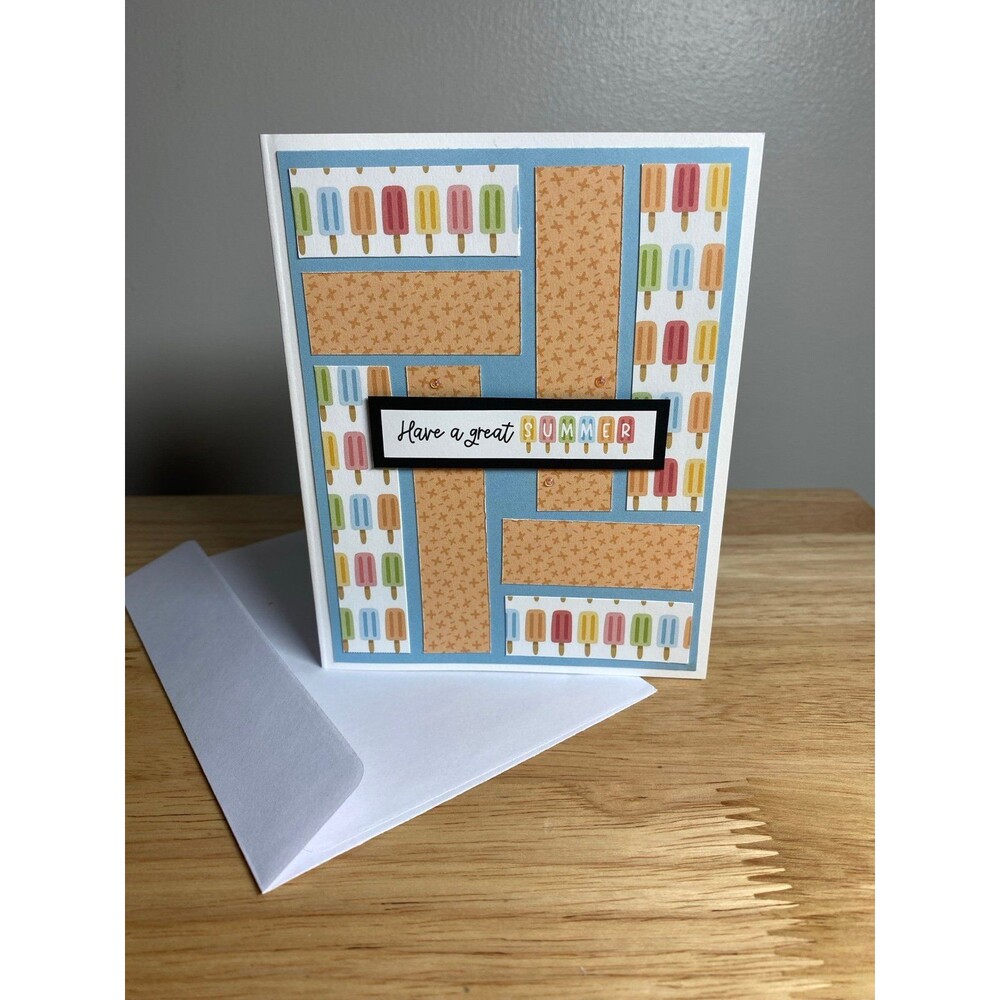 Handmade Summer Blank Greeting Card A2 & Envelope